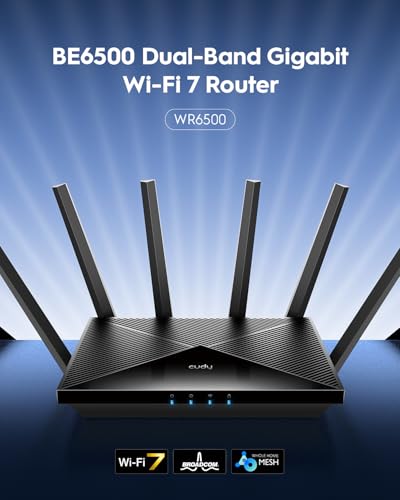 Cudy BE6500 WiFi 7 Router Dual Band Gigabit Gaming Router, 6500Mbps, VPN Client and Server, Cudy APP Control, Broadcom 2 GHz Quad-Core CPU, WR6500 - Image 3