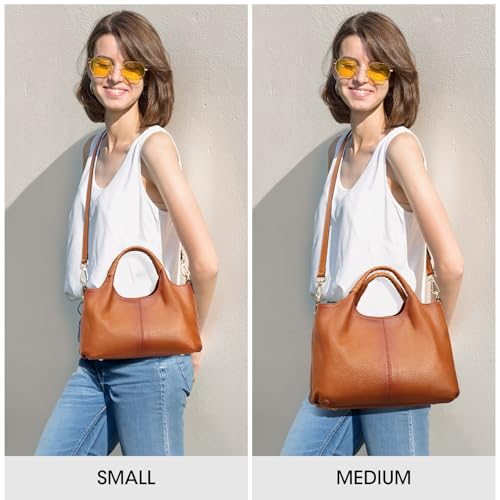 Kattee Leather Purses and Handbags for Women, Small Medium Crossbody Bags Trendy, Soft Shoulder Satchel Bags3