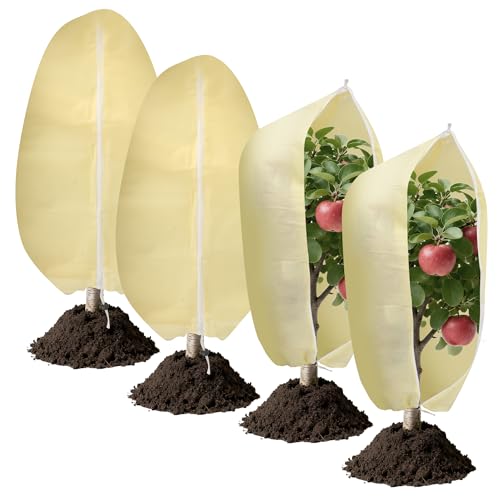 DUBUOZA 4 Pièces Hivernage Plante Exterieur, Housses de Protection pour Plantes, Couverture...