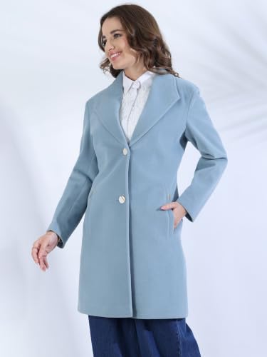 Image of PLAGG Women's Notched Lapel Long Overcoat
