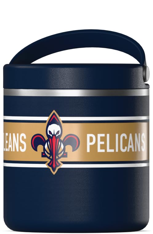 Image of Hydrapeak x NBA Officially Licensed New Orleans Pelicans 25oz Stainless Steel Vacuum Insulated Thermos Food Jar with Handle, Wide Mouth Leak-Proof Soup Thermos for Adults, 10 Hours Hot and 16 Hrs Cold