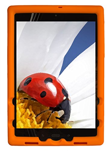 Bobj Rugged Cover for ASUS ZenPad Z10 (ZT500KL, P00I) and ZenPad 3S-10 (Z500M, P027) - BobjGear Custom Fit - Patented Venting - Sound Amplification - BobjBounces Kid Friendly (Outrageous Orange)