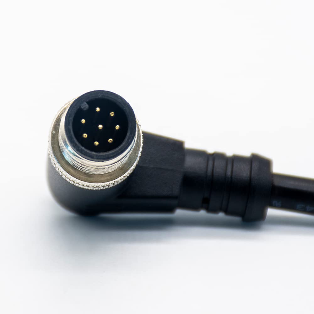 Elecbee 10 pezzi M12 maschio 8 pin cavo di stampaggio ad angolo retto 3meter AWG24 A codice