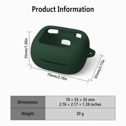 Image of Hamper Case Cover Compatible with JBL Live Beam 3 | Live Flex 3 | Live Buds 3 (Green)