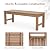 Stoog Outdoor Bench, 2-Person Outdoor Poly Lumber Backless Bench, Weatherproof Garden Bench, Never Rot or Fade, Suit for Church, Backyard, Porch and Park, Teak