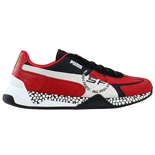 PUMA Puma Men's Scuderia Ferrari Speed Hybrid Sneaker, Rosso Corsa White Black, 7 M US
