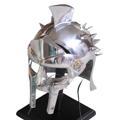 Image of Gladiator Maximus Arena Helmet | Medieval Wearable Mens Helmet Full Size | Halloween Party Costumes | Larp Clothings Movie Dresses Full-Size for Cosplay, Renaissance Fairs, historical reenactment