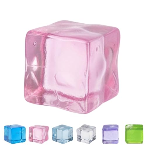 Balle Anti Stress Ice Cube 3 cm, Squishy glaçon, Cube Squishy Fidget sensoriel, Jouet à Presser Retour Lent résistant, Anti anxiété, Cadeau Anti Stress...