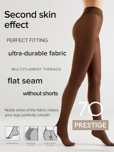 Image of Conte Classic Semi Opaque Silk Tights Prestige 70 Den