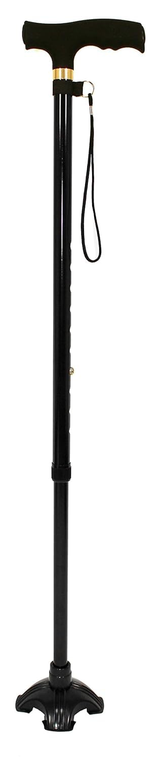 Single Leg Walking Stick Height Adjustable for Men & Women | Hand Stick for Walking Support | Ideal for Old, Fractured, Injured & Handicapped People (Black B) (B0CGP1JZXT) Amazon Price History, Amazon Price Tracker