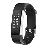 Delvfire Fitness Tracker HR, Activity Tracker with Heart Rate Monitor Watch, IP67 Waterproof Smart Wristband with Calorie Counter Watch Pedometer Sleep Monitor for Kids Women Men (Black)