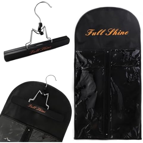 Full Shine Long Hair Extension Storage Bag With Hair Extension Hanger Dust-Proof Wigs Hairpieces Storage Bag Strong Holder Waterproof Portable Suit With Transparent Zip Up Closure Cover