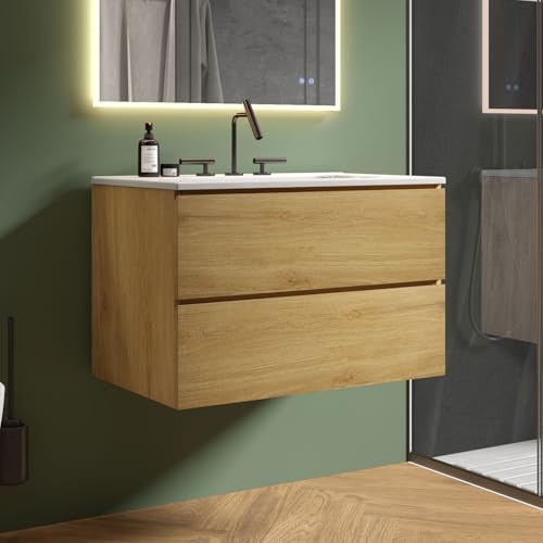 Little Tulip - 30" Bathroom Vanity with Sink, Modern Floating