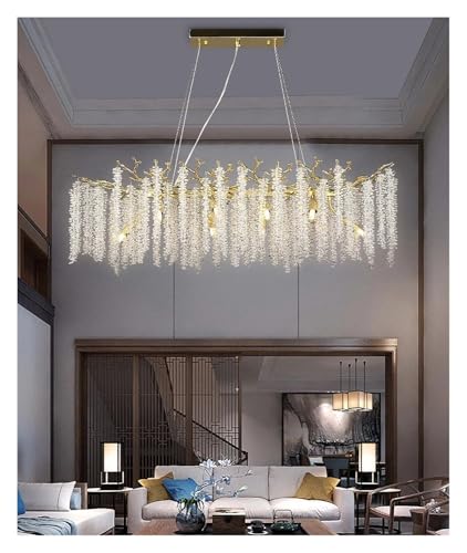 Lustre moderne de branche cristal argenté pour illuminer vos moments en famille