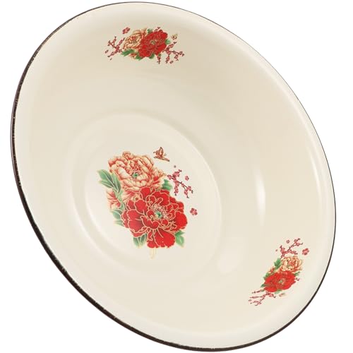 Tazón esmaltado vintage 28 cm para mezclar y lavar miniatura 1