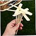 IMIKEYA 10 Pcs Hand Helicopter Wooden Flying - DIY Dragonfly Propellers for Outdoor Fun