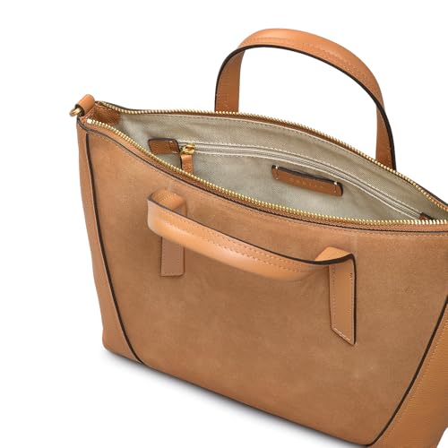 RADLEY London Kendal Terrace Women's Leather Medium Ziptop Satchel Bag, Dark Butter3