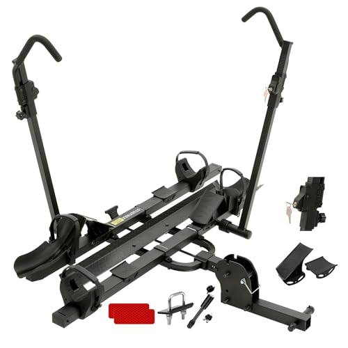 Image of TrailV2 Plus 200 lb Hitch Mount EBike Rack with Ramp for 2 Bikes Heavy Duty