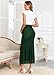 AISWI Maternity Mesh Mermaid Skirt Adjustable Waist Over The Belly Elegant Stretchy Pregnancy Maxi Skirts Spring Summer, Dark Green, X-Large