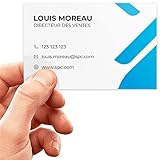 ✅ Dimensions: 85x55mm Cartes de Visite Personnalisées  Taille: 85x55 mm - Rectangulaire: Format Européen  Cartes de Présentation Commerciale ou du Personnel  Choisissez un design
