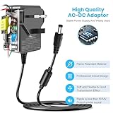 9V 1.5A Power Supply Adapter Cord Center Positive Port, 100V - 240V AC to DC 9Volts Transformer UK Plug, fit for 9Vdc 0.1A -1.5A 1A 0.5A Arduino UNO R3, Schwinn Bike A10 140 170. - Image 7