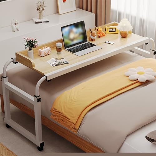 Bureau d'ordinateur extensible et table de lit transversale réglable