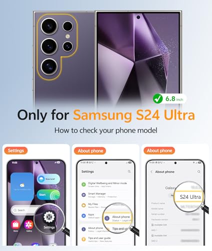 Image of FNTCASE for Samsung Galaxy S24 Ultra Case: [Fit for Magsafe] [Full Camera Protection] Translucent Matte Cases with [Screen Protector] Military Grade Shockproof Protective Phone Cover