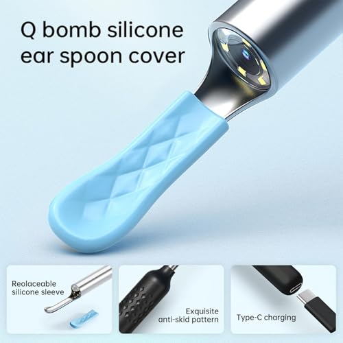 Image of Ear Cleaning Camera Wax Removal Tool kit, Flexible Ear Scope Otoscope Camera Light, Visual Ear Picker Wireless Earwax Remover Tweezers for Adults & Kid