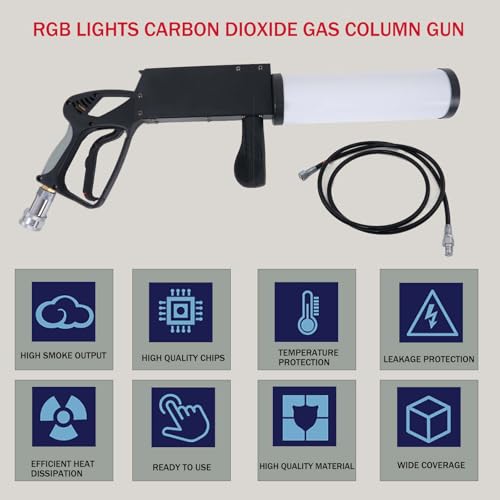 Cañón de CO2 portátil con luces RGB para fiestas miniatura 6