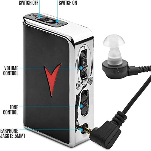 Personal Sound Amplifiers - (2 Pack) Personal Audio Amplifier Device And Voice Enhancer Device For Sound Gain Of 50Db, Up To 100 Feet Away, Pocket Hearing Devices #TOP3