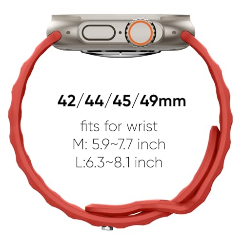 Image of Sport Bands 6-Pack Compatible with Apple Watch Ultra 3 /2 Band 49mm 46mm 45mm 44mm 42mm, Wide Soft Silicone Wristbands Waterproof Strap Men for iWatch Series 11 10 9 8 7 6 5 4 3 SE Ultra
