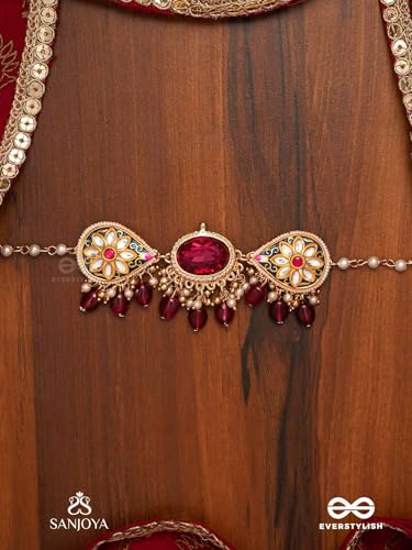 Image of SANJOYA BY EVERSTYLISH Nilachandrika Moonlight Of The Blue Sky Handmade Kundan Set With Necklace And Earrings Lightweight Jewelry For Women | Party, Festive, Wedding & Gifting