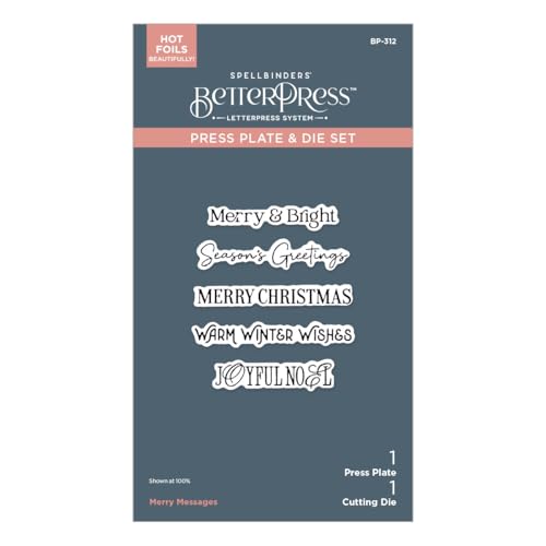 Ensemble Merry Messages plaque et matrices Wonderland pour scrapbooking - 3