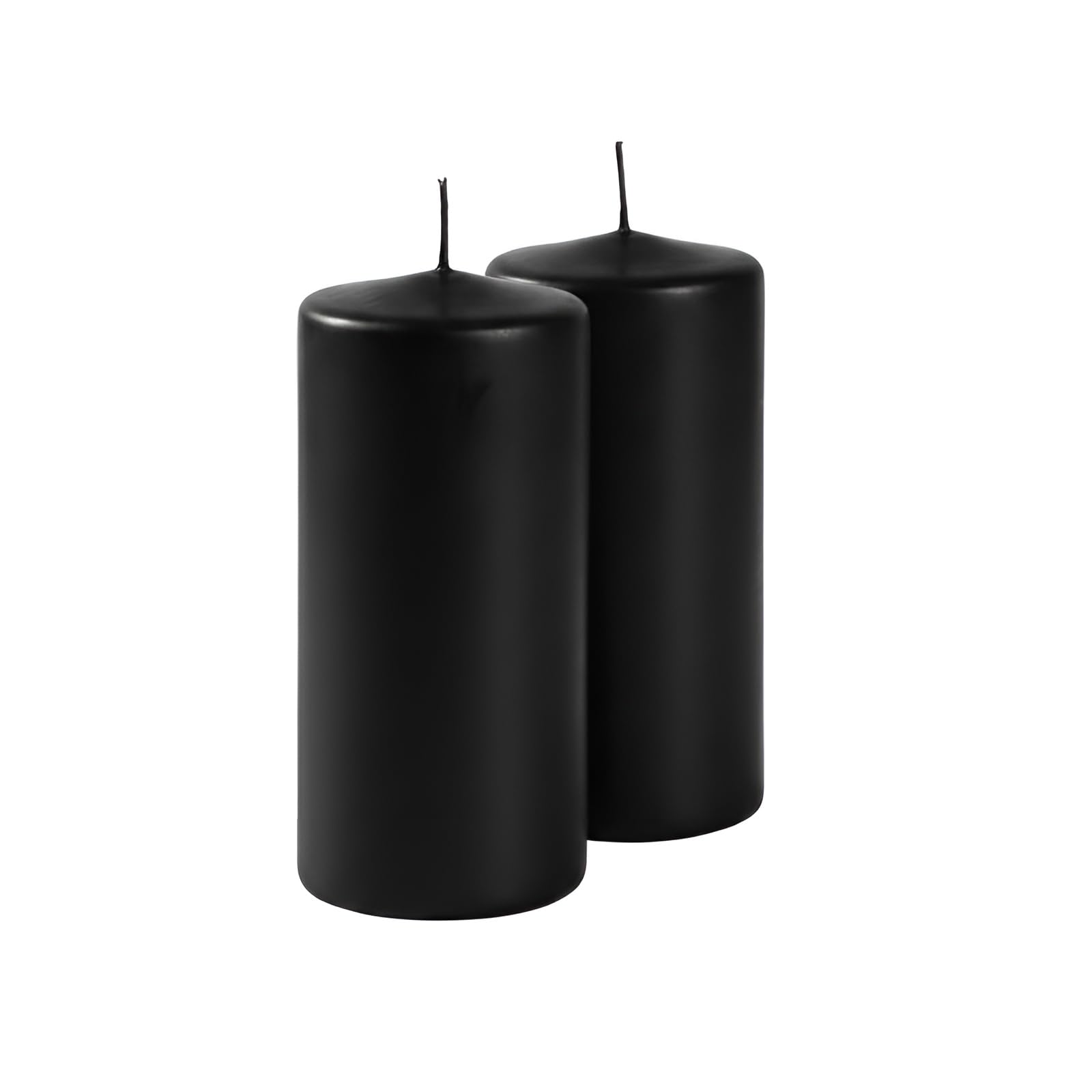 Risthò 4 x Black Candles, Diameter 7 cm, Height 15 cm