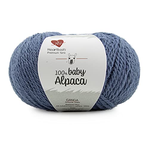 Image of Baby Alpaca, is Pure 100% Baby Alpaca Fibre. Oekotex Class 1 Certified. Pack of 2 Balls - 50gm Each Shade no - BAC14