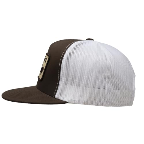 Image of Red Dirt Hat Company Wildlife Adjustable Snapback Hat (Pancho - Brown /White)