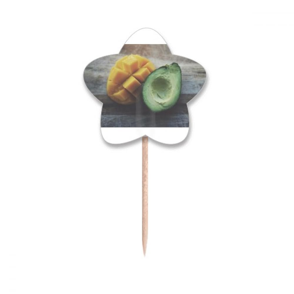 Cure-dents motif avocat fruits tropicaux drapeaux étoiles