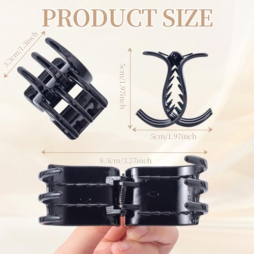 6 Piezas Pinzas para Cabello de 2 Pulgadas de Plástico miniatura 3