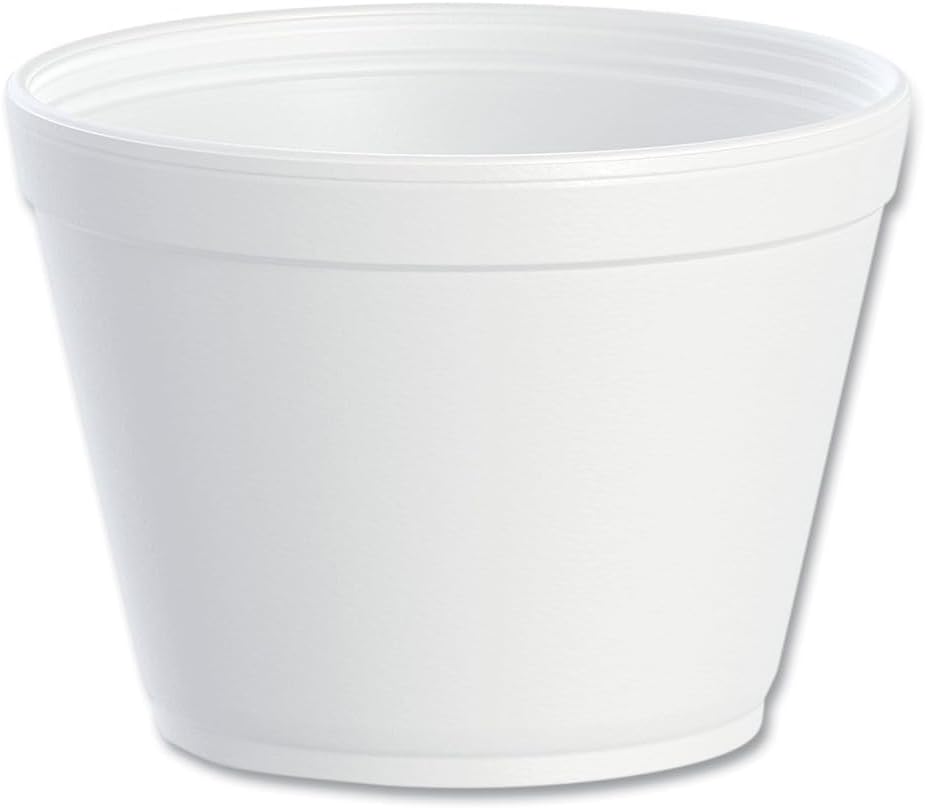 DART 16MJ32 Foam Containers,16oz, White, 25 per Bag (Case of 20 Bags)