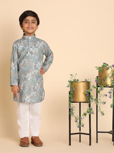 Image of Pro-Ethic Style Developer Boys Heavy Cotton Printed Kurta and Pajama Set for Kid's Ethnic Wear (S-280)