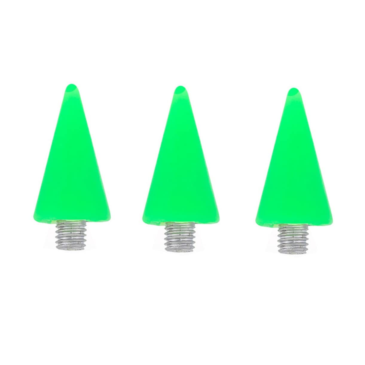 Beatifufu 3Pcs Green Acrylic Dotting Pen Nail Art Tools for Manicure Replacement Wax Heads for Nail Design Drill for Fine Detailing and Decoration