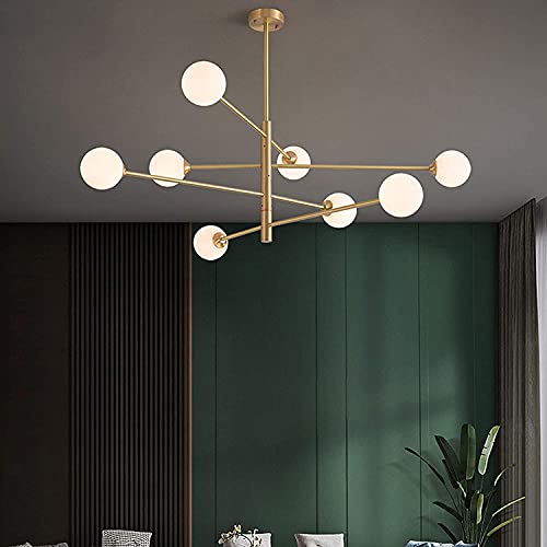 Plafonnier industriel rustique et lustre spoutnik or moderne - 4