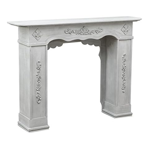 Biscottini fire surrounds 130x29x98 cm | wooden fire surround | fire surrounds only | fireplace frame with embossed decorations Cover