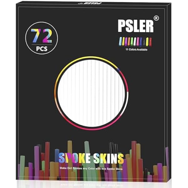 PSLER® 72 шт. накладки на спицы, защитные накладки на обода, декоративные накладки, декоративная накладка, защита, труба, мотоцикл, мотокросс, мотокросс, кроссовый мотоцикл, белый, 72 шт.