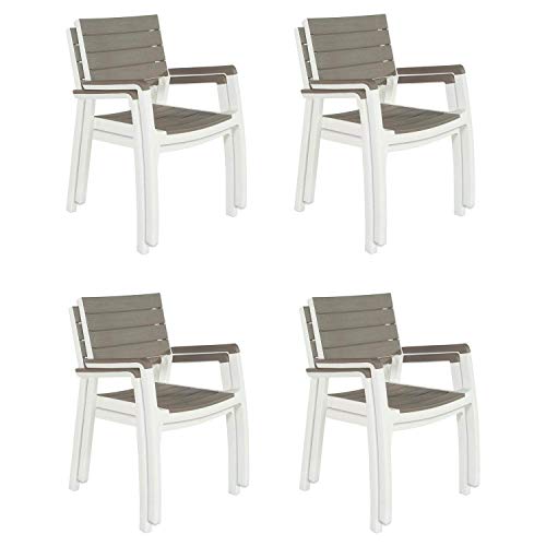 Keter Harmony Set 2 Sedie Impilabili Cappuccino/Bianco