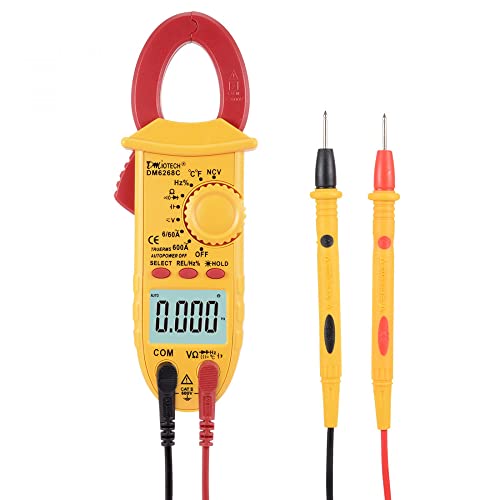 sourcing map Handgehaltene Digital Multimeter Amperemeter ACV AC DCV Volt Strom Ohm Widerstand Kapazität Frequenz Temperatur Kontinuität Diode Stromkreis Klemmenmeter