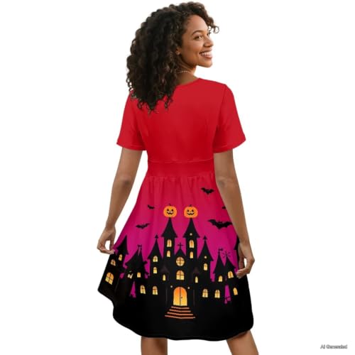 Image of Women's Summer Dresses Short Sleeve Formal Dresses with Pockets | Lightweight Quick‑Dry Soft Comfortable 2026 Fashion Dresses Loose Plus‑Size High‑Waisted