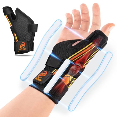 NEVVIS Thumb Brace Right/Left Hand: Ergonomic Thumb Splint, Thumb Spica Splint Right Hand with Wrist Support for Arthritis, De Quervains Tenosynovitis Brace, CMC Joint, Tendonitis, Either Hand