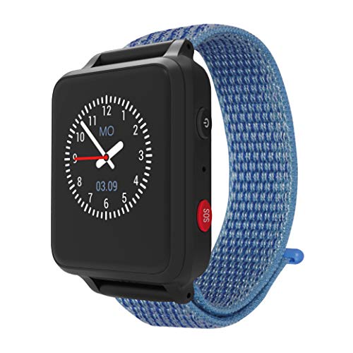 5 (blau) - 1.3 Zoll Touch-Farbdisplay - IP67 wasserdichte Telefon Uhr für Kinder - Anrufe, Nachrichten, Schulmodus, SOS-Funktion, GPS,