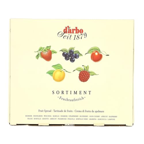 D’Arbo Fruchtaufstrich 100 Portionen - Mix Sortiment, 1er Pack (1 x 2.5 kg)
